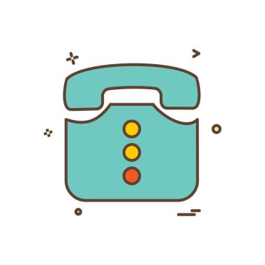 Telefon simgesi tasarım vektörü