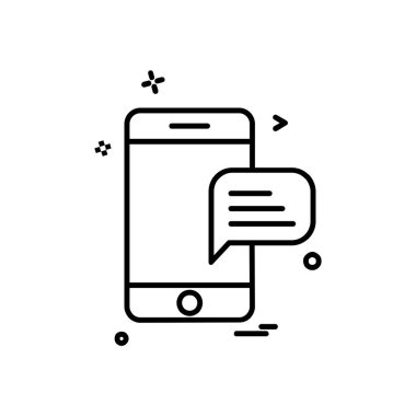 Mobil simge tasarım vektörü