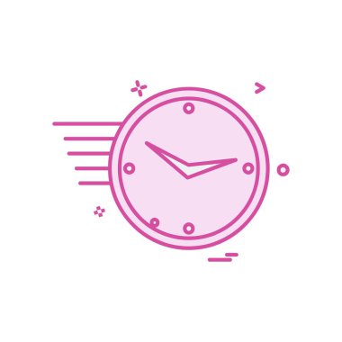 Saat simgesi tasarımı, vektör çizim