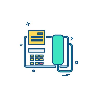 Telefon simgesi tasarım vektörü 