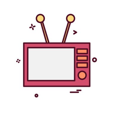 TV simgesi tasarım vektörü