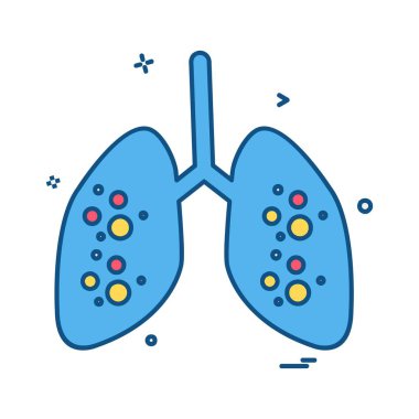 Akciğerler simge tasarım vektörü