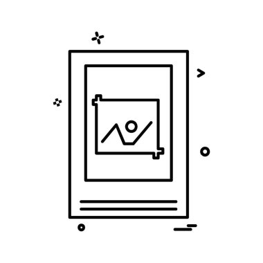 Resim simge tasarlamak vektör 