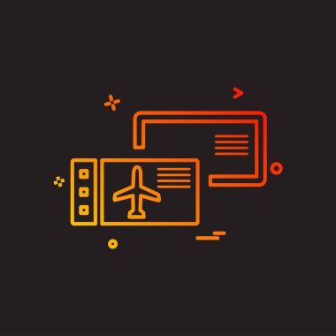 Seyahat simgesi tasarım vektörü