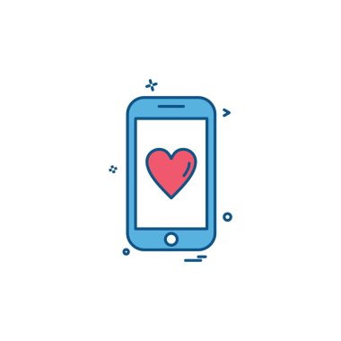 Akıllı Telefon Simgesi Tasarım Vektörü 