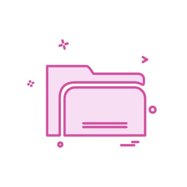 Klasör simge tasarlamak vektör 