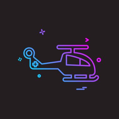 Helikopter simge tasarlamak vektör