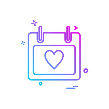 Aşk simge tasarlamak vektör