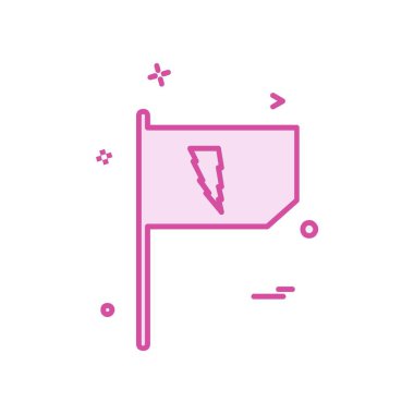 Bayrak simgesi tasarım vektörü