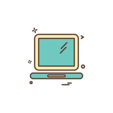 Dizüstü simge vektör tasarımı