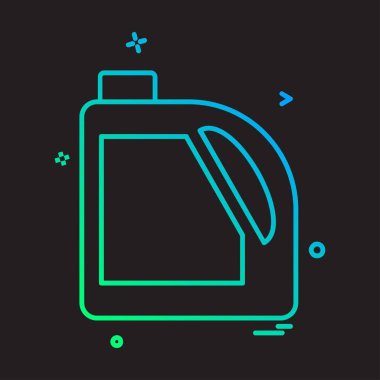 Şişe simgesi tasarım, renkli vektör çizim