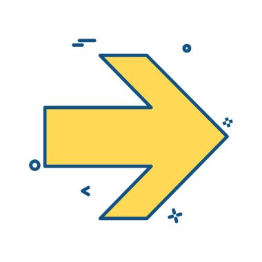 Ok simgesi tasarım vektörü