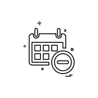 Takvim simgesi tasarım vektörü