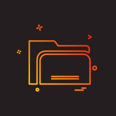 Klasör simgesi tasarım vektör illustr