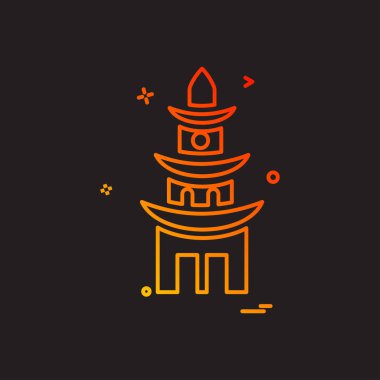 Tapınak simge tasarlamak vektör