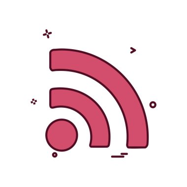 Wifi simge tasarım vektörü