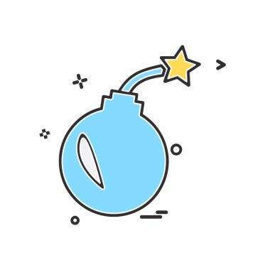 Bomba simgesi tasarım vektörü