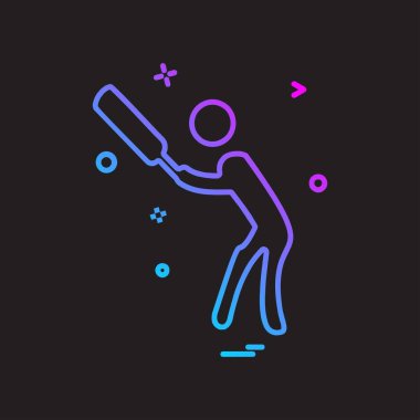 Kriket simgesi tasarım vektörü