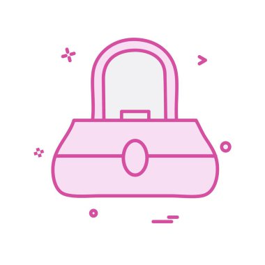 Bayanlar çanta ikon tasarım vektörü