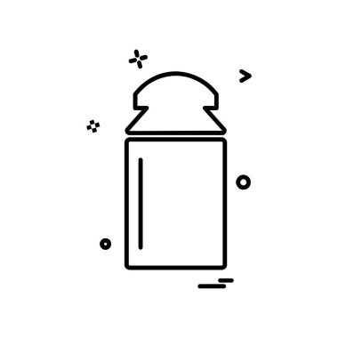 Şişe simgesi tasarım, renkli vektör çizim