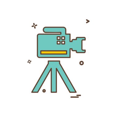 Kamera simgesi tasarım vektörü