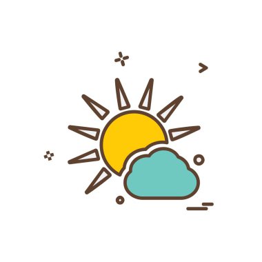 Güneş simgesi tasarım vektörü