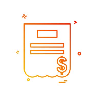 Fatura simge tasarlamak vektör