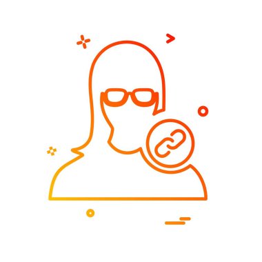 Avatar kadın simge tasarım vektörü