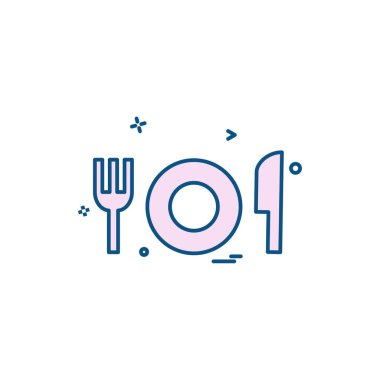 Gıda simgesi tasarım vektörü