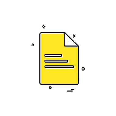 Belge simgesi tasarım vektörü