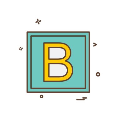 Kalın simge tasarım vektörü