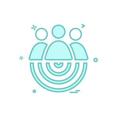 Grup avatar simge tasarlamak vektör