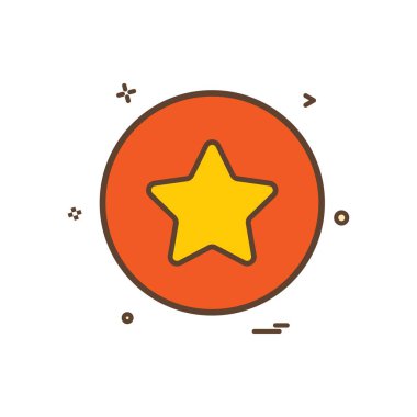 yıldız temel simge vektör tasarımı