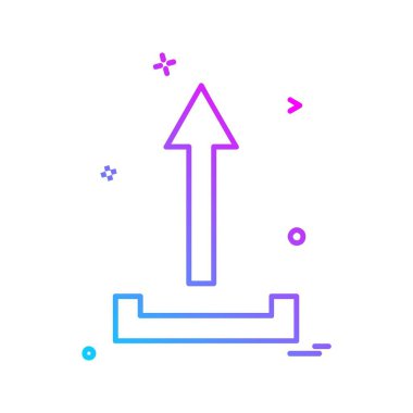 Yukarı ok simgesi tasarım vektörü