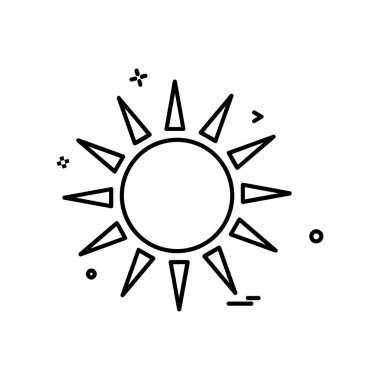 Güneş simgesi tasarım vektörü