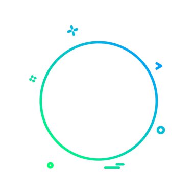 Daire simgesi tasarım, renkli vektör çizim