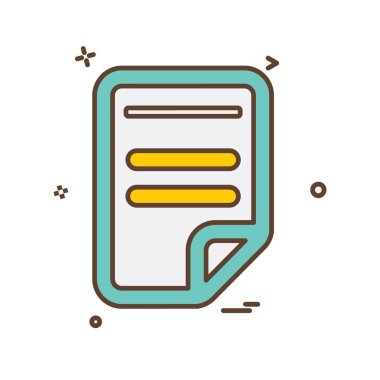 Belge simgesi tasarım vektörü