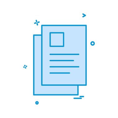 Belge simgesi tasarım vektörü