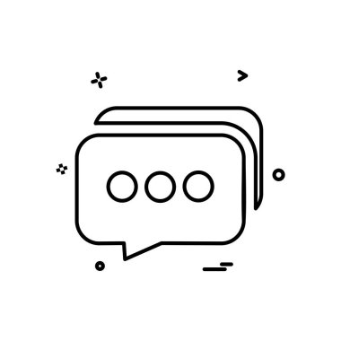 İleti simgesi tasarım vektörü