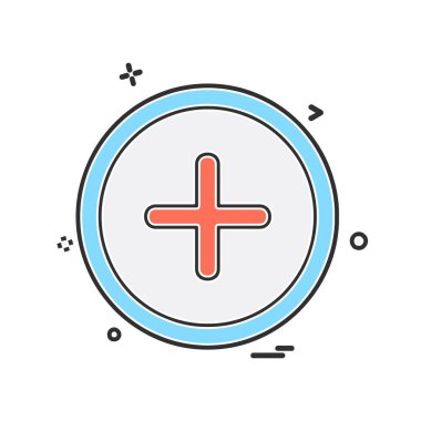 Tıbbi simge tasarım, renkli vektör çizim