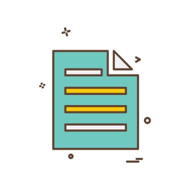 Dosya simgesi tasarım vektörü