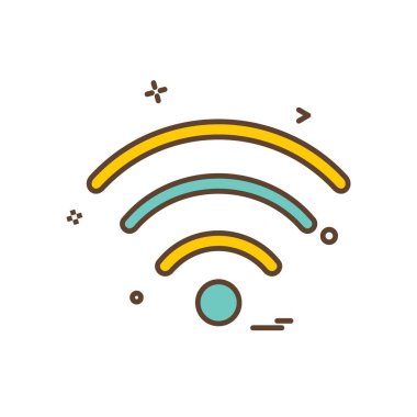 Wifi simge tasarım vektörü