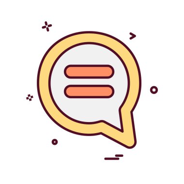 Sohbet simgesi tasarım vektörü