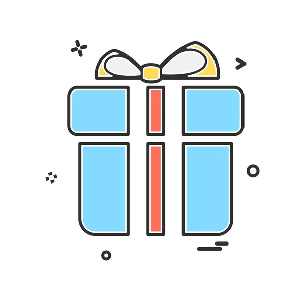 Giftbox Icono Diseño Vector — Vector de stock