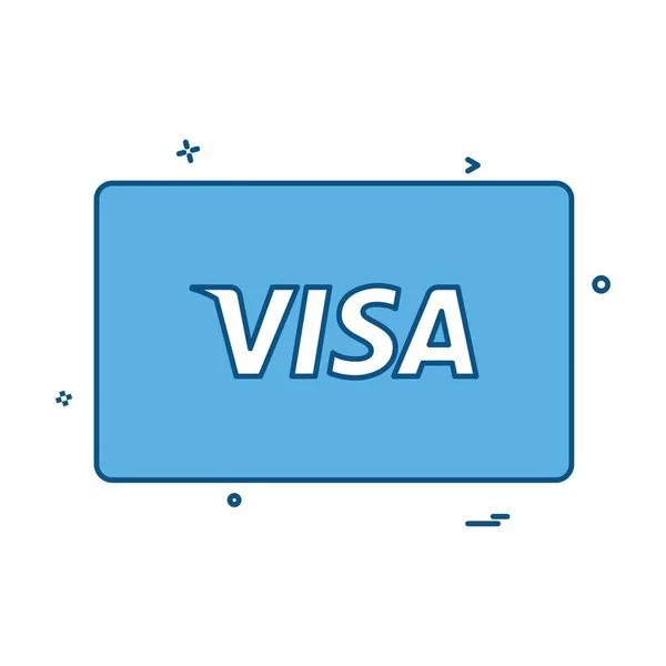 Visa Kártyával Ikon Tervezés Vektor — Stock Vector