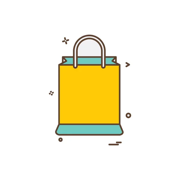 Icono Compras Diseño Vector Ilustración — Vector de stock