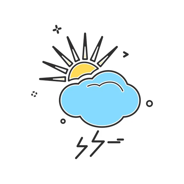 Wolke Icon Design Bunte Vektorillustration — Stockvektor