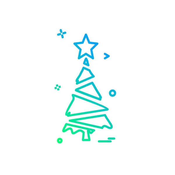 Weihnachtsbaum Symbol Design Vektor — Stockvektor