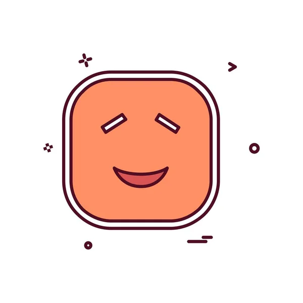 Boldog Emoji Ikonra Design Színes Vektoros Illusztráció — Stock Vector