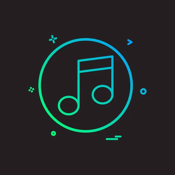 Icono Del Reproductor Música Vector Diseño — Vector de stock